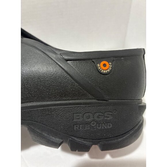 BOGS Sauvie Men\'s Rain Clogs Sz 9 Black Mud Snow Slip On chemical slip resistant